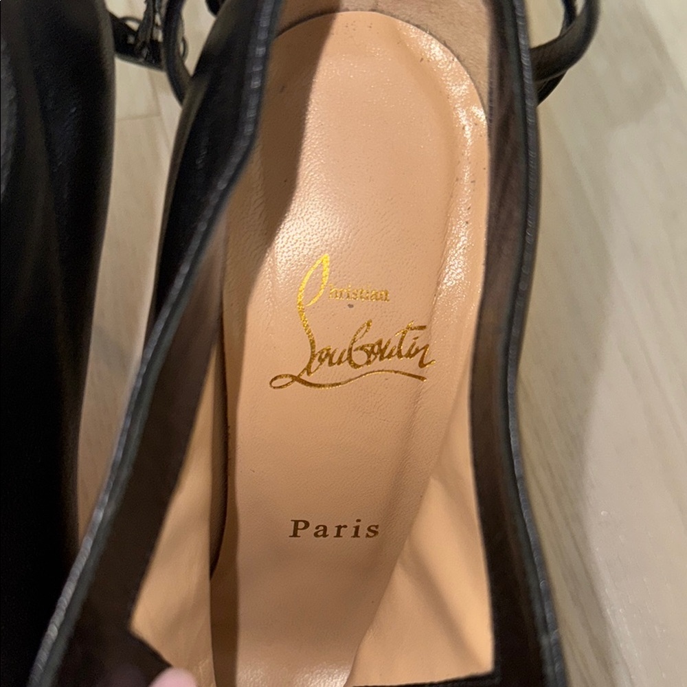 Christian Louboutin Black Leather Heels - Picture 3 of 14